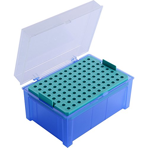 Moonlab-4-0074 Leere Box für Pipettenspitzen, 96 Plätze, PP, 0.2-10 µL, Blau