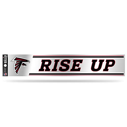 Rico Industries NFL Heckklappen-Aufkleber, 7,6 x 43,2 cm, NFL Atlanta Falcons Heckklappen-Aufkleber, 7,6 x 43,2 cm., TGS2001, Schwarz, 3 x 17-inches