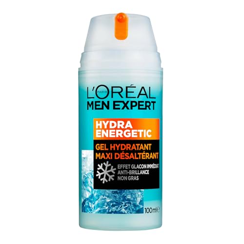 L'Oréal Men Expert XXL kühlendes Gel Anti-Glanz für Männer, Erfrischende und mattierende Gesichtspflege, Gesichtscreme für Herren mit Meeresquellwasser, Hydra Energy, [Amazon Exclusive], 1 x 100 ml