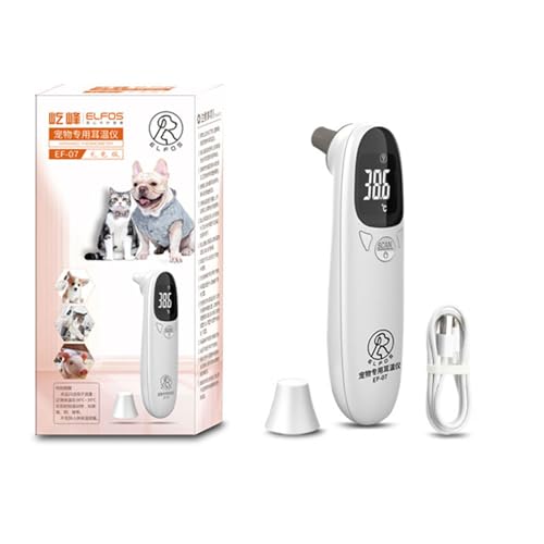 Hundeohr Temperaturmonitor, Berührungsloses Haustier Thermometer Digitales Veterinärthermometer Mit LED-Display Für Hunde Katzen, Ohrthermometer Für Hunde Oder Andere Tiere, Schnelle Und Genaue
