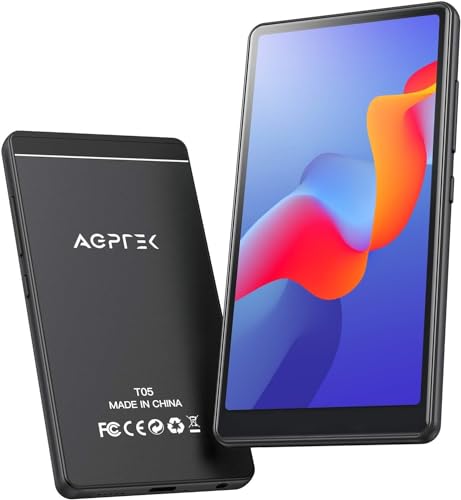 AGPTEK WiFi MP4 Player mit 4" Touchscreen, 1000mAh Akku, 1GB RAM, 8GB ROM, HD Videoplayer mit Android 6,0 für UKW-Radio, Online-Funktionen usw, Musik Player mit 32GB TF-Karte, Schwarz