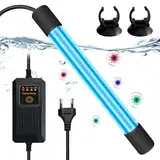 BORDEAG Aquarium UV Sterilisator Licht Mit Timer, 13W Aquarium Sterilisator Licht, UV-Tauchleuchte Lampen Bakterien Tötung UV Sterilisator Lampe Für Reinigung Von Aquarien Aquarium Pools Fishbowl