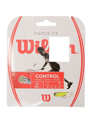 Wilson Badminton-Saite, Fierce CX, Multifilament, 10 Meter, Grün, 0,72 mm Dicke, WRR943400