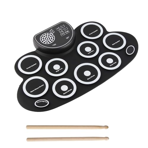 Dual -Lautsprecher, Leichtgewichts -Roll -up -Kit mit Fußpedalen für, Einstellbares Volumen, Ideal für Privatpraxis oder Späte Nachtspiele, für 3+ Jahre Geeignet
