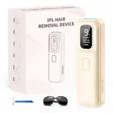 TIIMAGIC IPL Geräte Haarentfernung Laser, Schmerzfreie Haarentfernungsgerät zu Hause, 9 Intelligente Energiestufen für Männer, Frauen, 999,900 Lichtimpulse für Körper, Bikinibereich - Beige