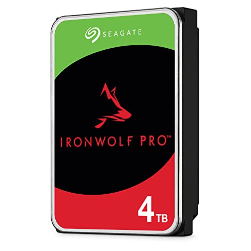 Seagate IronWolf Pro, NAS interne Festplatte 4TB HDD, 3.5 Zoll, 7200 U/Min, CMR, 128 MB Cache, SATA 6GB/s, silber, inkl. 3 Jahre Rescue Service, Modellnr.: ST4000NE001