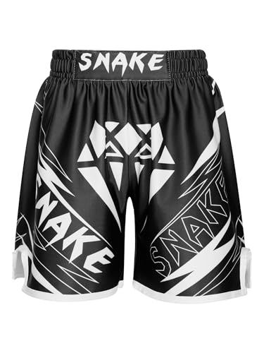 MSemis Sports Muay Thai Short for MMA Jungen Shorts Kinder Kurze Hose Muay Thai Boxen Kickboxen Kampfsport Shorts Muay Thai Shorts Geben Sie L EIN 170