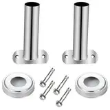 Fox·Bunny 2Pcs Edelstahl Poolleiter Halterung - Ø 40 mm - Hülse für Schwimmbadleiter,Montageset für Pool Leiter mit Flanschrohr