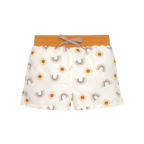 LÄSSIG Baby Kinder Badehose kurz mit UV-Schutz und integrierter Schwimmwindel/Boardie Shorts Rainbow nature, 13-18 Monate, Größe: 86