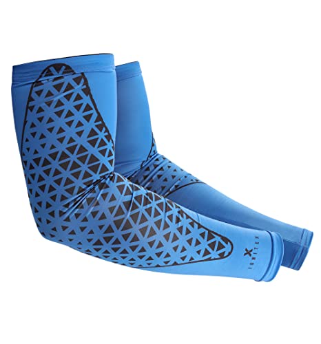 IGNITEX UV-Sonnenschutz, für Damen und Herren, Kompression, kühlende Armstulpe, UPF 50, Sonnenschutz, Ergo Blue, Small