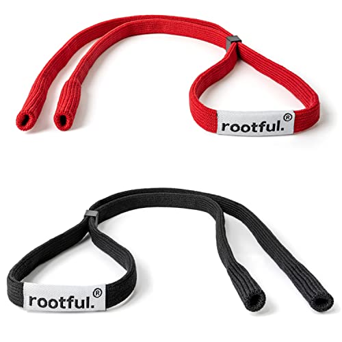 rootful.® Sportbrillenband PRO [LEISTUNGSFÄHIG] Fester Halt für Sport- und Sonnenbrillen | maximaler Schutz | Verstellbar, Anti-Rutsch, Wasserfest |Herren u. Frauen | inklusive Reinigungstuch