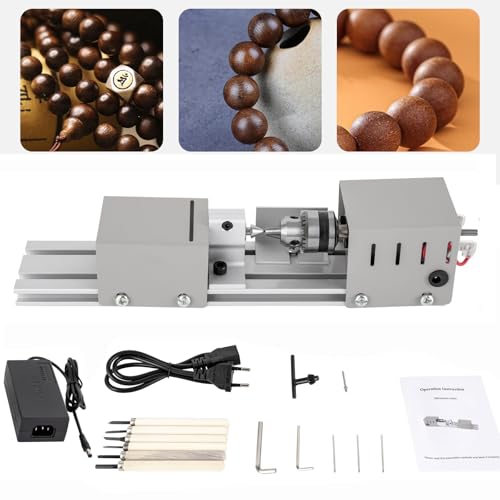 Mini Drehmaschine 100W 220V 4000-9000U/min präzise Drehbank Feindrehmaschine Perlen Maschine Mini-Beads Miniatur-Drehmaschine Holzdrehmaschine DIY Holzbearbeitung