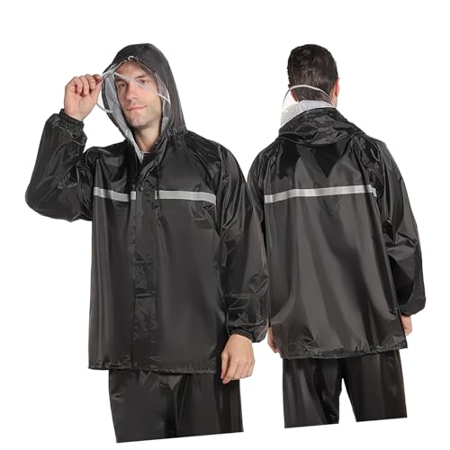 SAFIGLE 1 Set Regenmantel Regenmantel Herren Jungen Regenjacke Mäntel Regenanzug Wasserdichter Anzug Regenponchos Für Erwachsene Jacken Plus Regenhose Mädchen Regenjacke Oxford Stoff