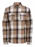 JACK & JONES Mens Jprblalogan Check Overshirt L/S Sn Langarmshirt, Lead Gray, S