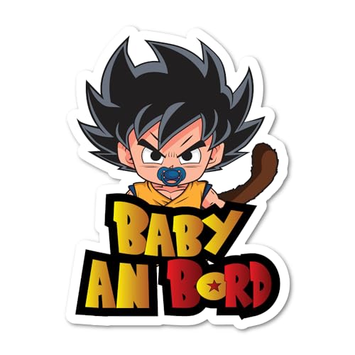 Baby on board aufkleber auto Manga & Anime DBZ 13x18cm leicht zu klebender Vinyl-Aufkleber für Baby an Bord, Baby on Board Autoaufkleber (Farbe)