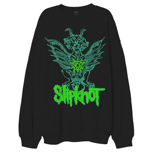 Rock Off officially licensed products Slipknot Grün Demon Oversized Sweatshirt XXL