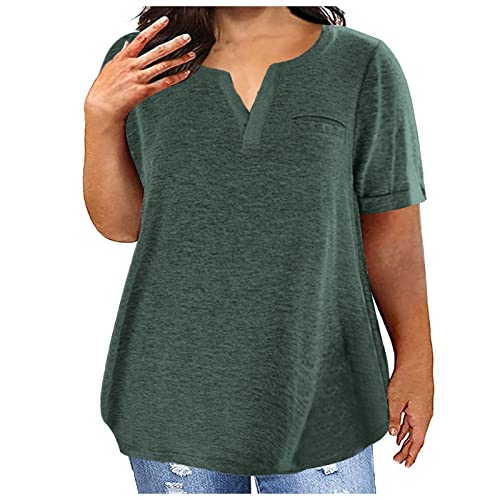 Shirt Damen elegant gelb Tunika Kleider Sommer blusenshirt Damen Langarm weiß Oversize Bluse schwarzes Spitzen Oberteil Green Mode für mollige Frauen mit Bauch 2 in 1 Shirt Damen Tshirt Damen