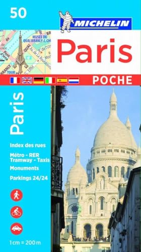 Michelin Paris Pocket Plan: Stadtplan 1:20.000 (MICHELIN Stadtpläne, Band 50)
