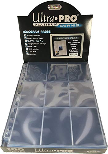 Ultra Pro Platin 9-Hologramm Seiten (100 Stk.) 11er-Lochung