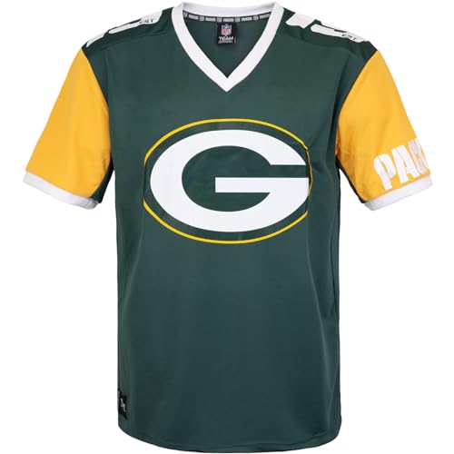 Fanatics Recovered NFL Team Color Block Jersey Trikot (L, Green Bay Packers)