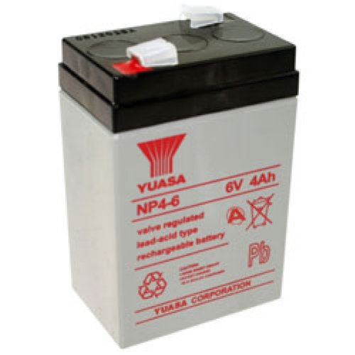 Yuasa NP4-6 Akku Blei PB 6 Volt 4Ah Faston 4,8mm