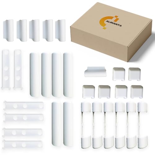 6 STK. PVC-Fenster und PVC-Kunststofftür Abdeckkappen-Set Favorit KF3 EB, EL O, EL U, S, W KF, Weiss von Siegenia