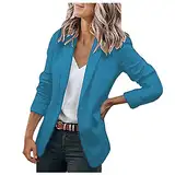 QHDDP Blazer Damen Lang Norway Jacke BüSe Jacke Huckepack KostüM Steppjacke Mit Kapuze Damen Jacke Mit Heizung Hybrid Jacke Damen 2 In 1 Jacke Damen Stradivarius Jacke Gilet（2-Blau,XL）