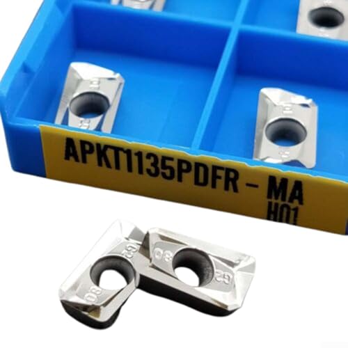 10 Stück APGT1135PDFRG2 H01 Hartmetall-Werkzeugeinsätze für die Aluminiumverarbeitung, reduziert Schnittkraft und Maschinenbelastung