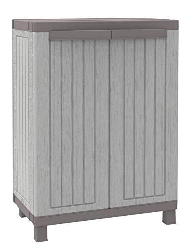 Terry, C-Wood 680, Schrank mit zwei Türen in Holz-Optik und einem Einlegeboden, für innen und außen - 68 x 39 x 91,5 cm