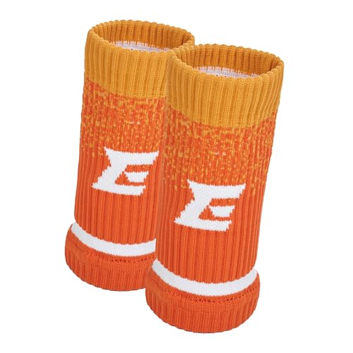Elitex Training Schweißbänder für Sport, Crosstraining, Padel | atmungsaktiv und flexibel | Uni (orangefarbener Blitz)