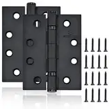 2 Stück Scharnier Schwarz, 100x76x3 mm Türscharniere für Holztüren Scharniere Klappbar für Innen- und Außentüren von Geschäftsgebäuden