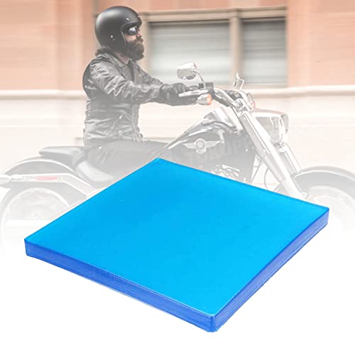 aleawol Verdickung Motorrad Sitz Gel Pad 25x25x2 CM Motorrad Gel Sitzkissen Stoßdämpfungsmatte Komfortable Weiche Gelkissen, Motorrad Sitzpolster DIY Motorrad Sitz Zubehör, Blau