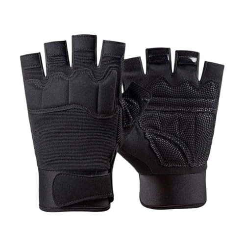 Generisch Fingerlose Handschuhe Halbfinger -Wanderhandschuhe Fäustlinge zum Fahrradfahren 1pair schwarz XL