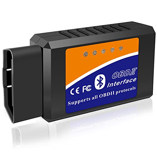 OBD2 Bluetooth Diagnosegerät Scanner Code Leser für Android Windows, Auto Diagnosegerät OBD Adapter für Alle OBDII Protokoll Fahrzeuge