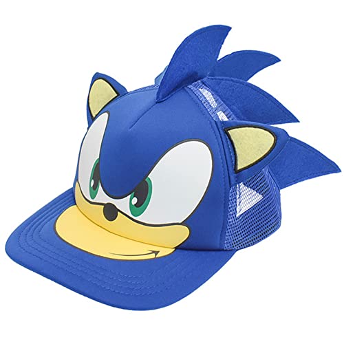 Sonic Anime Sonnenhut, Sonic Baseballmütze, Verstellbare Blau Hedgehog Mütze Kinder Cartoon Hüten Outdoor Sports Hut für Beach Party, Kinder Erwachsene Sport Sonnenschutz