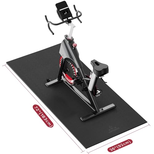 HAPBEAR Bodenschutzmatte Für Sportgeräte Fitnessgeräte - Hohe Dichte PVC,183 x 92 cm x 6 mm Dicke, Bodenmatte Unter Laufband, Ellipsentrainer, Peloton Fahrradmatte