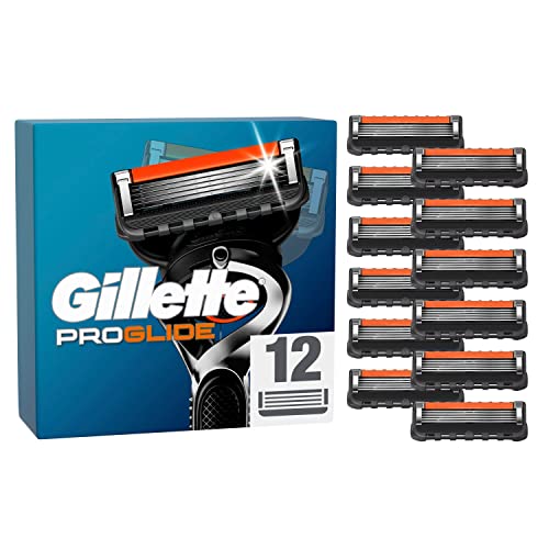 Gillette ProGlide Rasierklingen für Rasierer, 12 Ersatzklingen für Nassrasierer Herren mit 5-fach Klinge