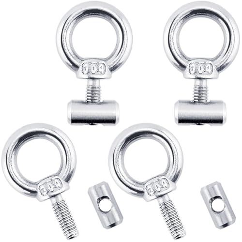 4 Stück Stopper für Kederschiene 8-10 mm Kederstopper mit Karabiner Edelstahl Kederstopper, Kederschiene Zubehör für Caravan Wohnmobil Campervan Boot Kederschiene Zubehör(4PCS 8-10 mm)