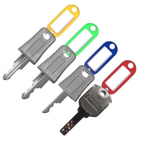 Gepäckreparatur TSA007 Hauptschlüssel TSA002 TSA006 Schlüssel TSA Safe Skies Master Schlüssel für Gepäckersatz für Tasche, Koffer, Zoll, 4 Stück