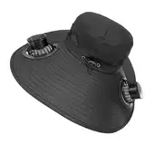 Solar angetriebener Lüfterhut - Solarfan im Freien mit 3 Geschwindigkeiten | USB -Ladung Solar angetriebener Kopfbedeckung | UV -Schutzhut für Training, Reisen, Angeln, Fitnessstudio, Gartenarbeit
