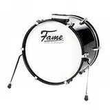 Fame First Step Bass Drum 18"x14", Piano Black, Mischholz Kessel, Aluminium Hardware, Vorgedämpftes Fell, Robuster Stahlspannreifen, Ideal für Schlagzeug Anfänger"