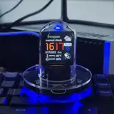 Sikai Nixie Tube Clock,RGB Röhrenuhr, WiFi Verbindung für Datum und Uhrzeit, Animationswechsel, Digitale Fotoalben, mehrere Modi verfügbar, Lichter und einstellbares Display, Typ C