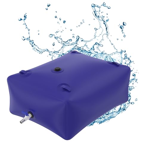 LZQ Faltbarer Wasserblasentank 400LTragbarer PVC Wassersack für Outdoor, Landwirtschaft & Industrie, Antidürre Wasserspeicher Wasserlager Dürreresistenter Wasserbeutel【400 Liter】