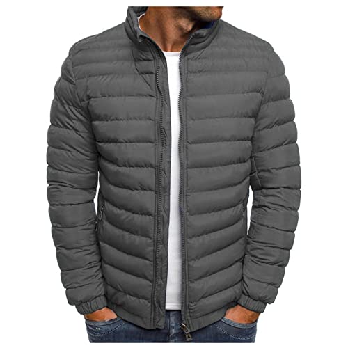 URSING Jacken für Herren Mantel Warm Slim Fit Dicker Mantel Freizeitjacke Oberbekleidung Top Bluse Herren Mode Jacken Herren Quilted Puffer Jacket Leichte Warm Puffy Isoliert Wintermantel