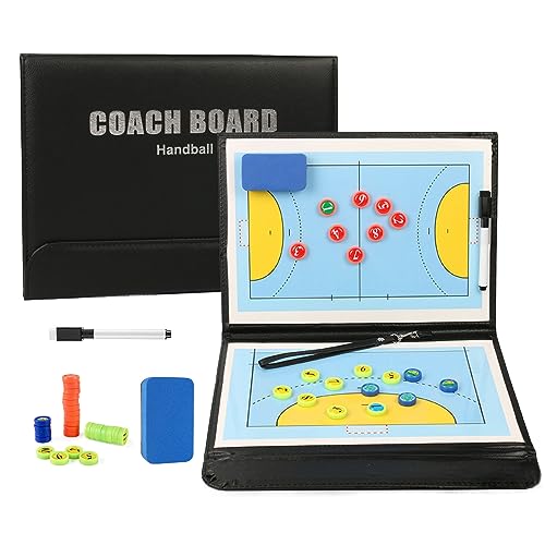 RoseFlower Taktiktafel Handball, Taktikboard Handball, Taktikmappe Handball mit Marker Stift Magneten, Handball Coach Board Handball Trainer Taktikbrett Magnettafel für die Schulung oder Spielanalyse