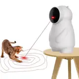 Queath Katzenspielzeug, mit echter und wiederaufladbarer Flugbahn, automatisch, interaktives Spielzeug für Indoor-Katzen/Welpen/Hunde, LED-Licht für Katzen