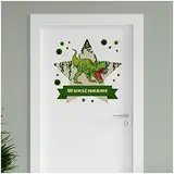 Finest Folia personalisierbarer Türaufkleber Wandtattoo Kinderzimmer für Tür Wand Mädchen Jungen Wandaufkleber mit Wunschname Wunschtext Türschild Aufkleber (10 Dino)