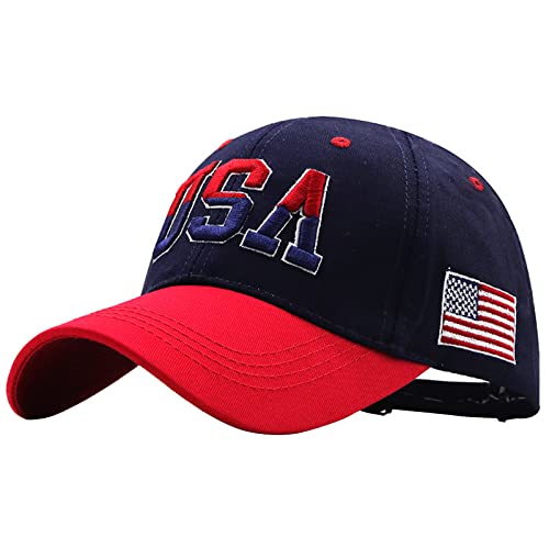 Unisex Baseball Kappe Basecap Vintage Stickerei USA Baseball Hut Freizeit Cap Baseballmütze Hat Mützen Caps Kappe Sonnenhut Sportkappe für Damen Herren;DUNKELBALU