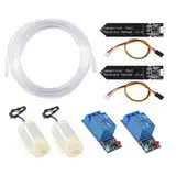 AEDIKO 2 Sets Automatische Bewässerung DIY Kit mit kapazitivem Bodenfeuchtigkeitssensor 1 Kanal 5 V Relaismodul und Wasserpumpe + 2 m Vinylschlauch für Gartenpflanze Blumenkräuter Topf