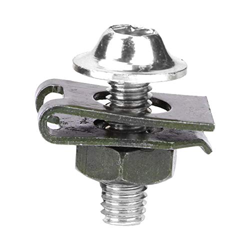 Befestigungsclipmutter, 10-teiliges M5-Aluminium-Motorradverkleidungsgehäuseschrauben-Kit Schraube Spire Speed Befestigungsclipmutter(Silber)